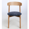 Chaises rembourrées bleues