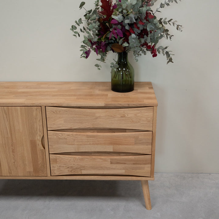 VESKOR Buffet en bois de chêne buffet en chêne massif durable