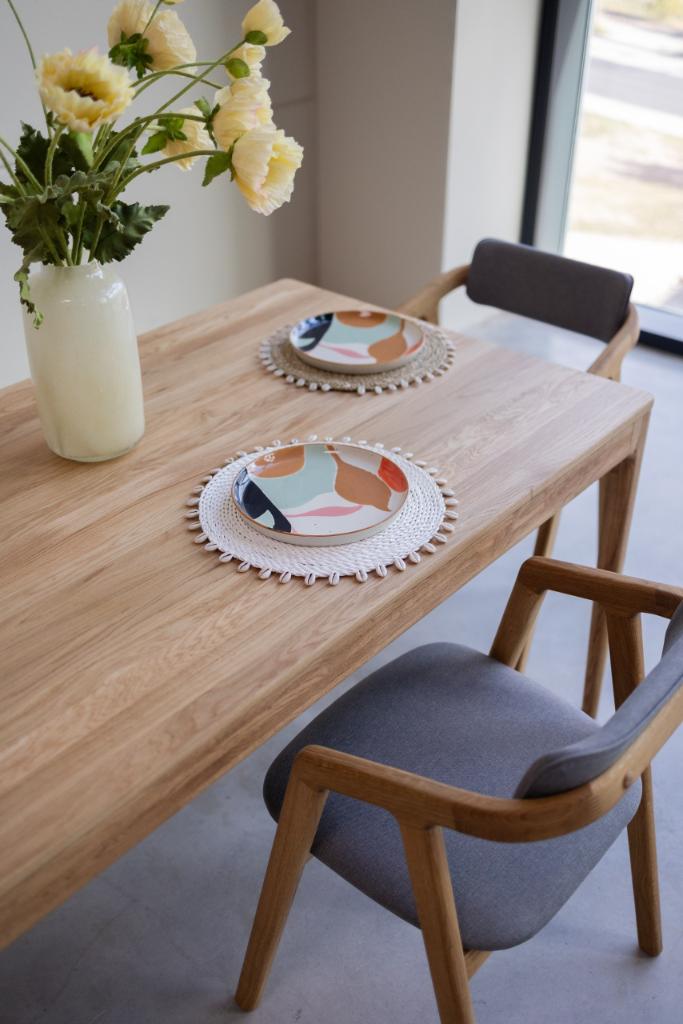 VESKOR table en bois massif de chêne Bergame meubles nordiques modernes