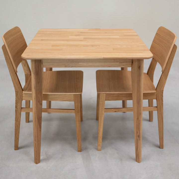 VESKOR Table de salle à manger carrée en chêne massif GUSTAF