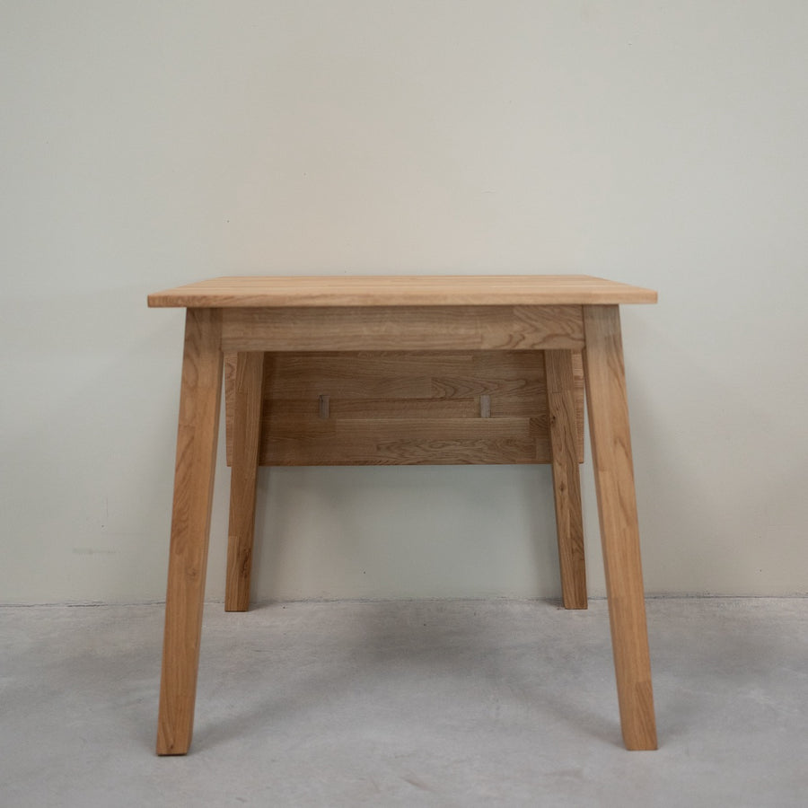 VESKOR Table de salle à manger carrée à rallonge en bois de chêne massif TOMAS