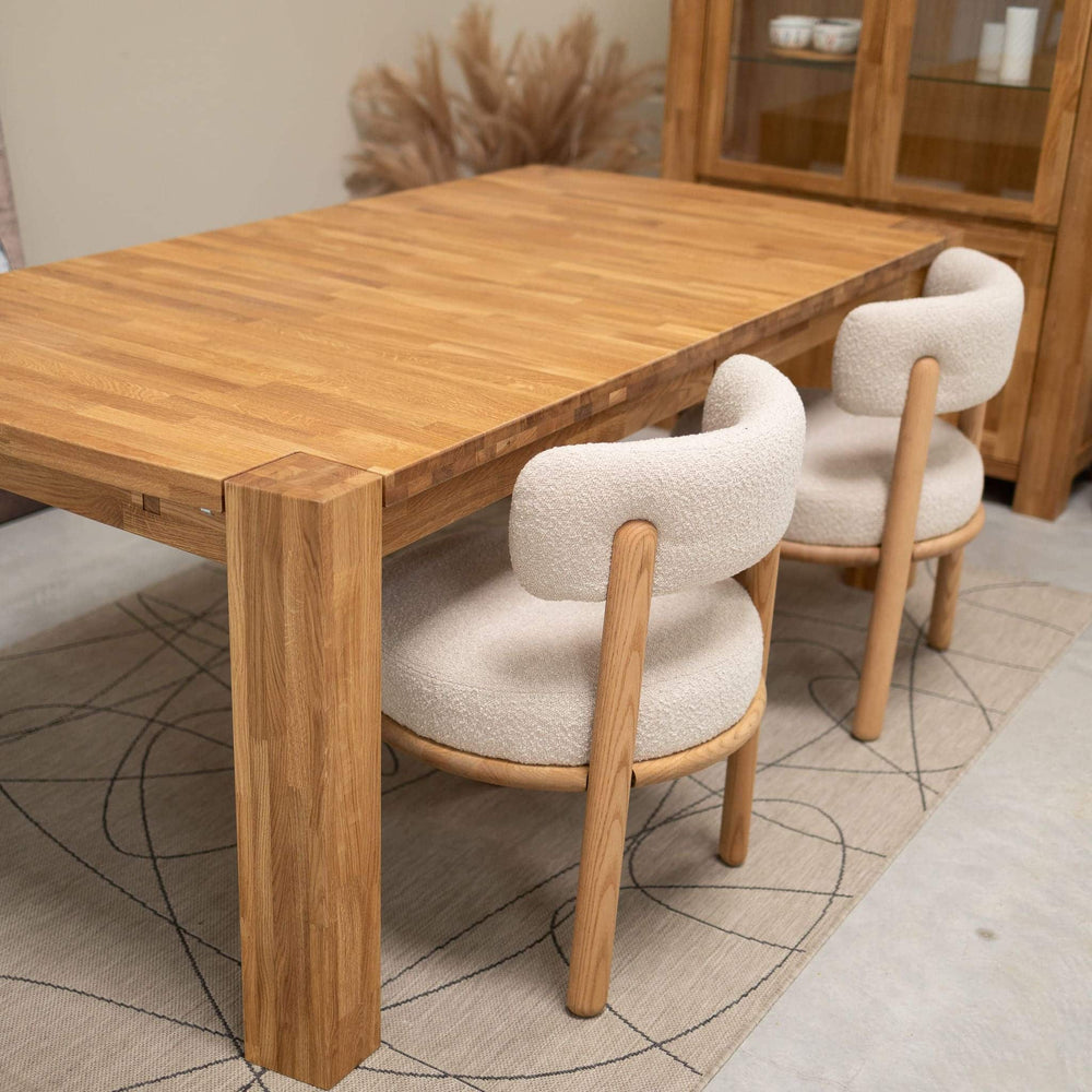 VESKOR Chaise en chêne massif tapissée de la collection Lova Meubles nordiques au design moderne Mobel.Store