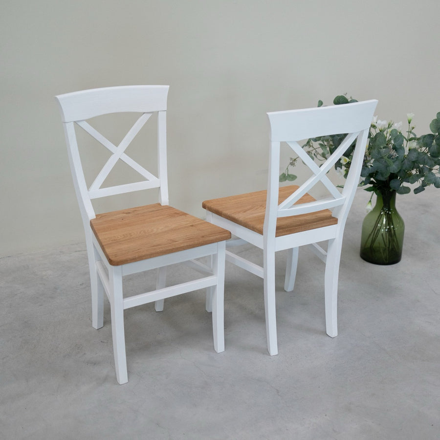 VESKOR Lot de 2 ou 4 chaises de salle à manger en bois massif Lausanne