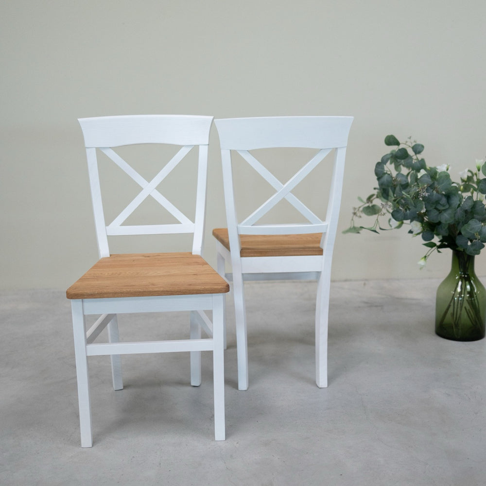 VESKOR Lot de 2 ou 4 chaises de salle à manger en bois massif Lausanne
