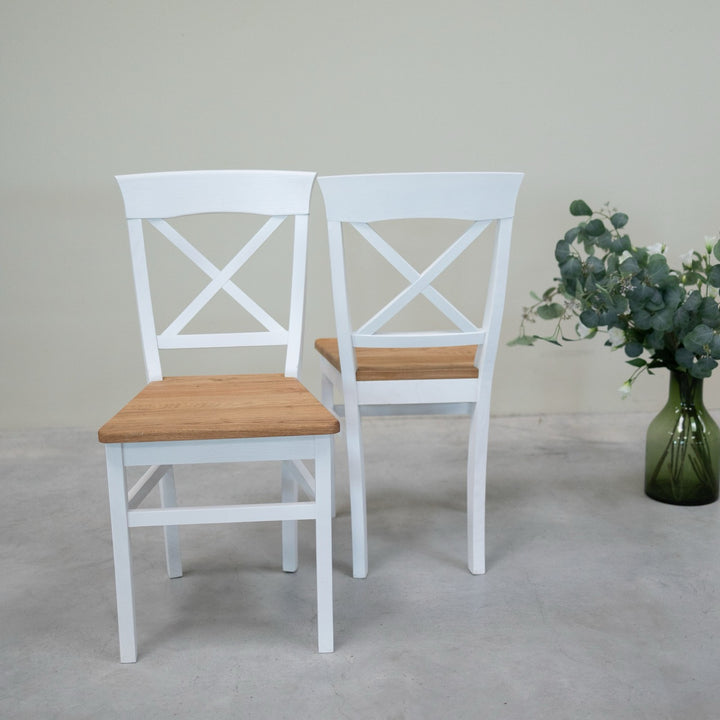 VESKOR Lot de 2 ou 4 chaises de salle à manger en bois massif Lausanne