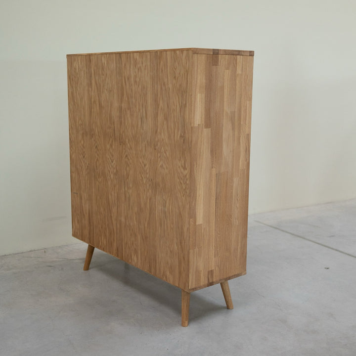 VESKOR Vitrine en bois massif de chêne durable MALMO 1