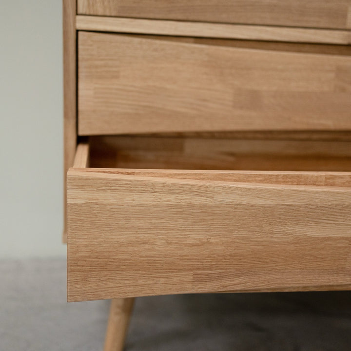 VESKOR Vitrine en bois massif de chêne durable MALMO 1