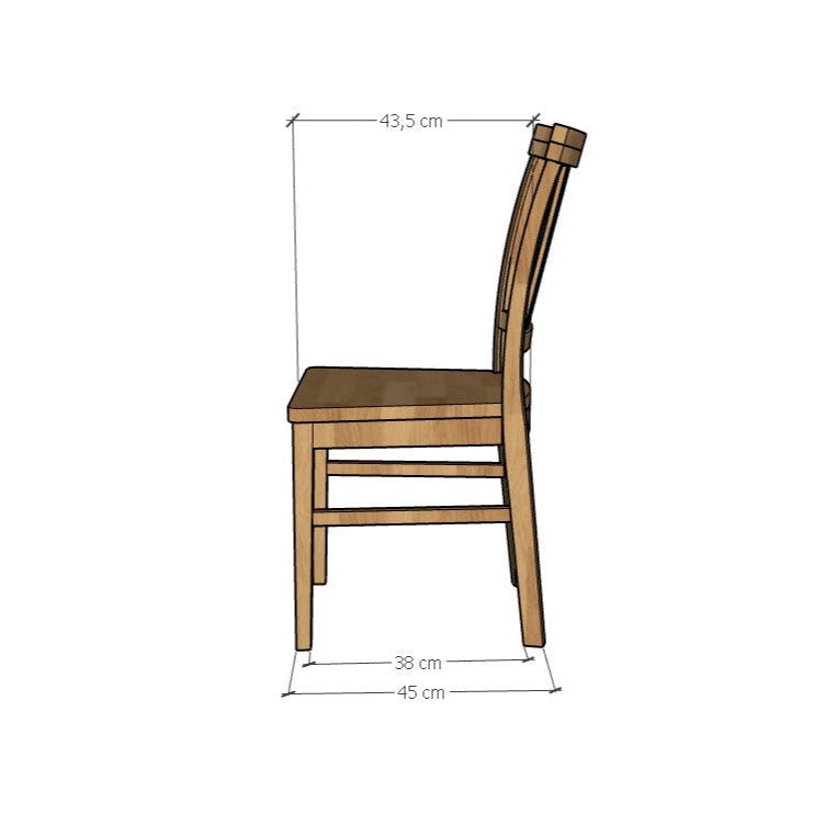 VESKOR Chaise de salle à manger en chêne massif de la collection Provance Meubles nordiques au design moderne