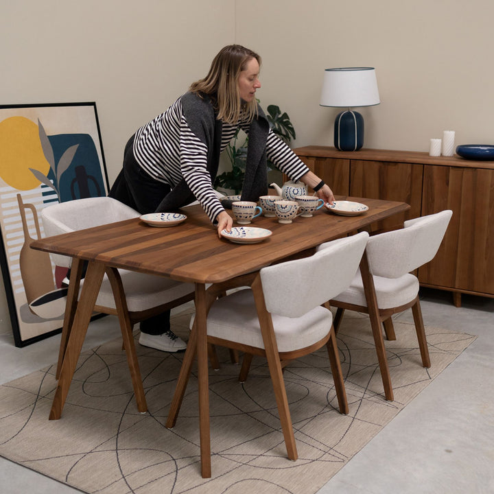 VESKOR Table de salle à manger fixe en bois massif SUÈDE