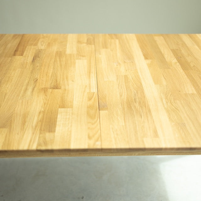  VESKOR Table de salle à manger rectangulaire à rallonge en bois de chêne durable FSC MALMO