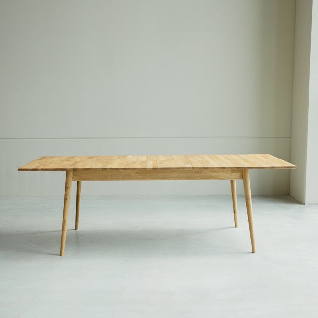  VESKOR Table de salle à manger rectangulaire à rallonge en bois de chêne massif MALMO