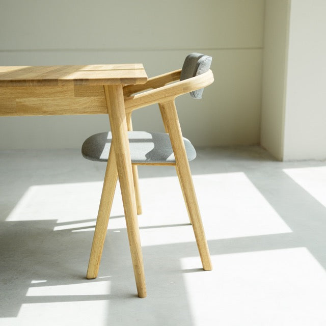  VESKOR Table de salle à manger rectangulaire à rallonge en chêne massif durable