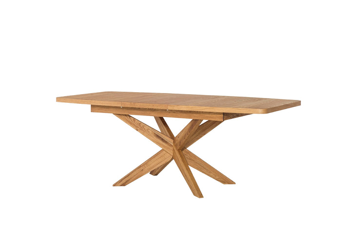 VESKOR Table de salle à manger à rallonge en bois de chêne de la collection Velle Meubles nordiques au design moderne