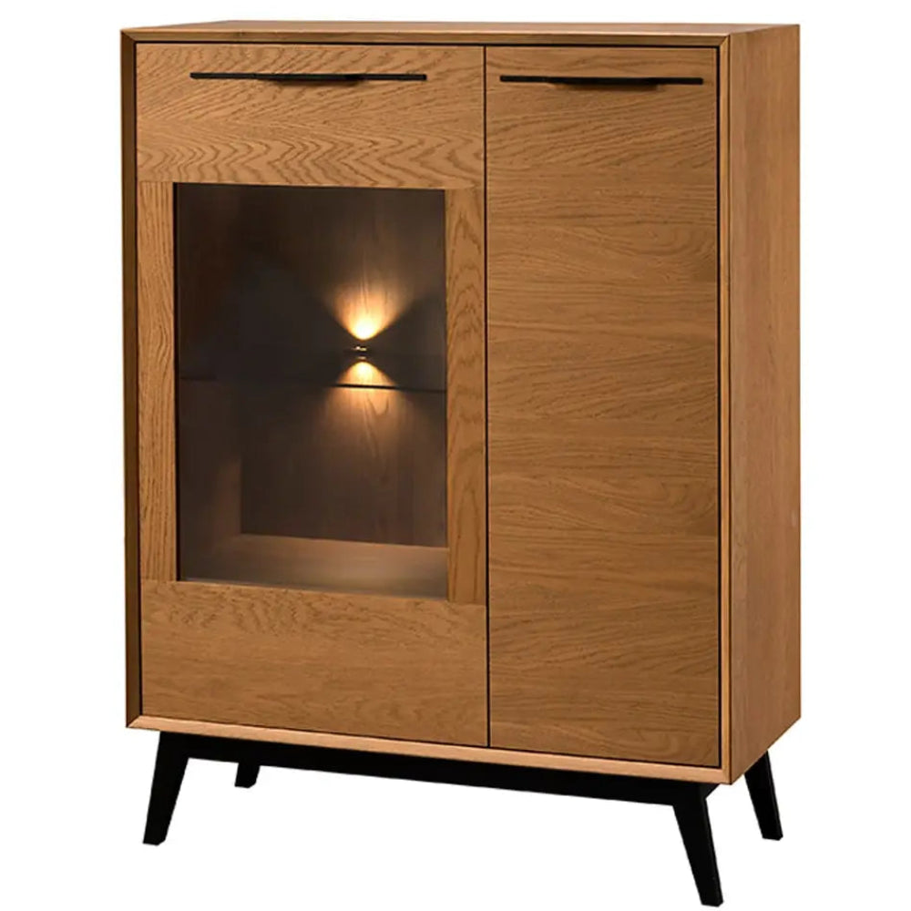 Vitrine en chêne miel LAZURE 15, 95×42×125 cm | VESKOR