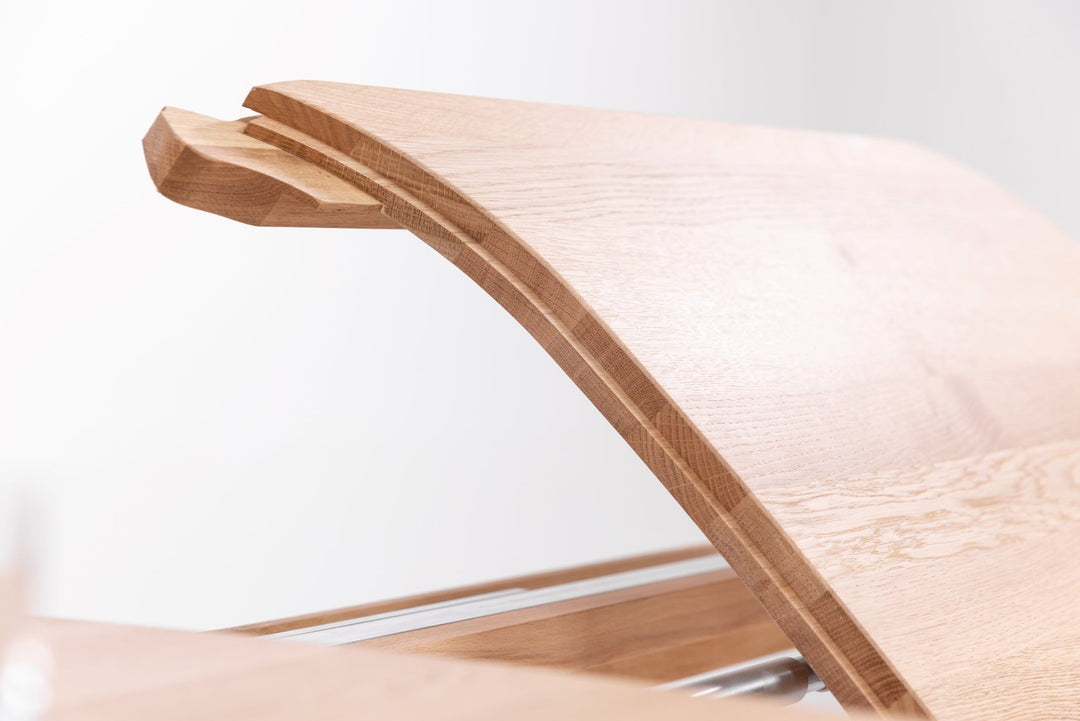 Table de salle à manger à rallonge en bois massif hêtre ou chêne IKONA | KARPIS