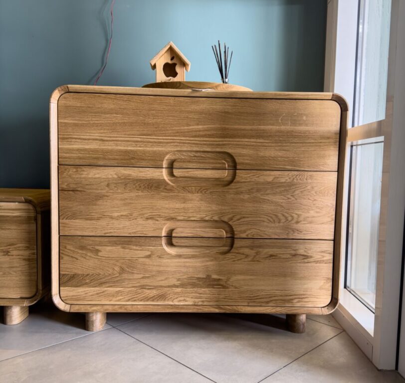 VESKOR Deo Commode en bois de chêne massif meubles nordiques modernes