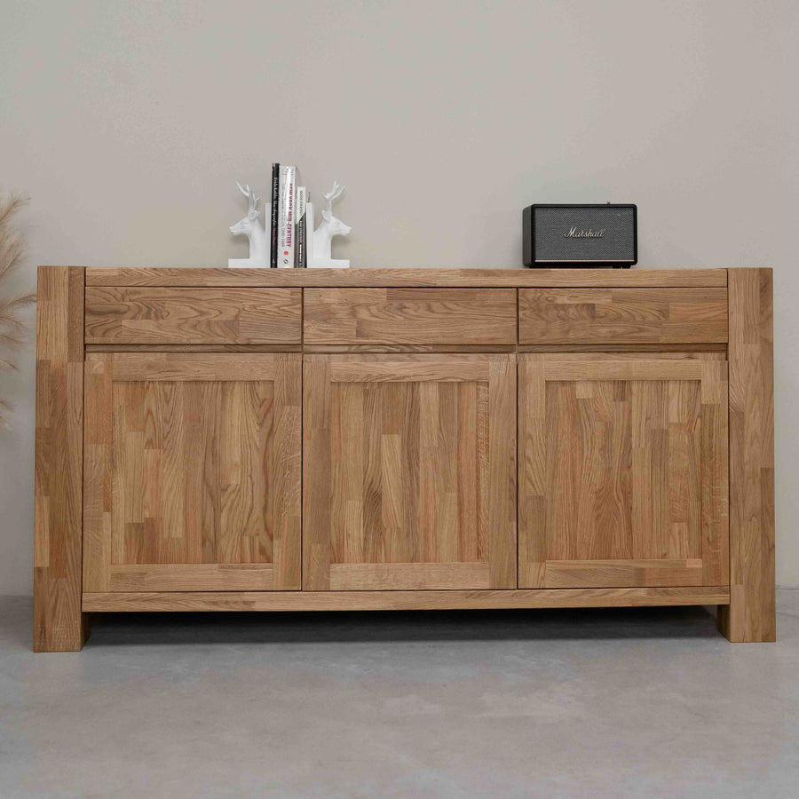 Buffet en chêne massif BALDER, 160x44x82 cm, VESKOR | VESKOR