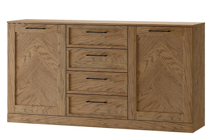 Commode COZY 47 en chêne rustique huilé, 170x90x42 cm | VESKOR