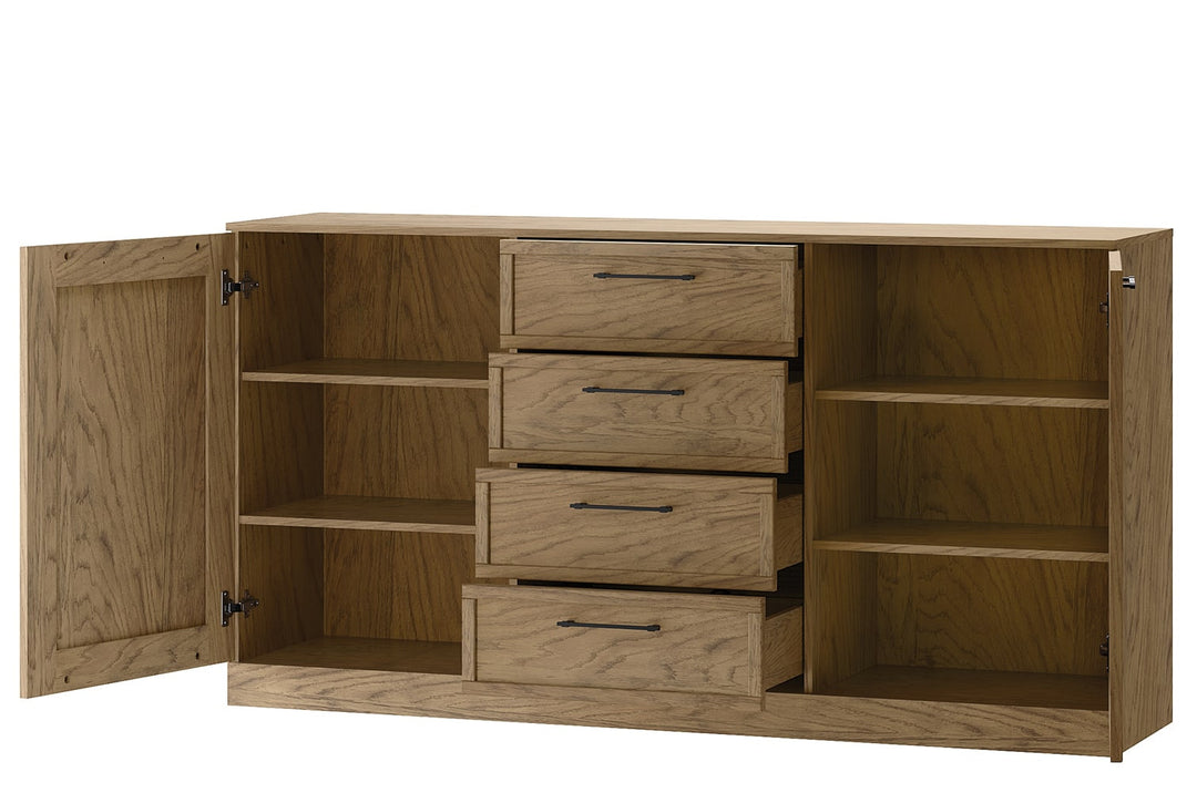 Commode COZY 47 en chêne rustique huilé, 170x90x42 cm | VESKOR