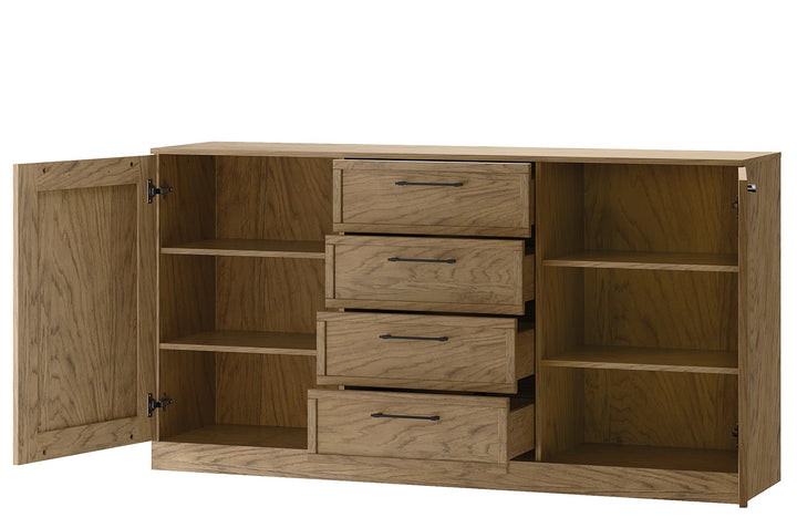 Commode COZY 47 en chêne rustique huilé, 170x90x42 cm | VESKOR