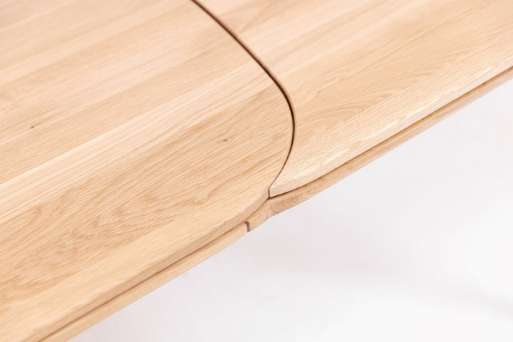 Table de salle à manger à rallonge en bois massif hêtre ou chêne IKONA | KARPIS