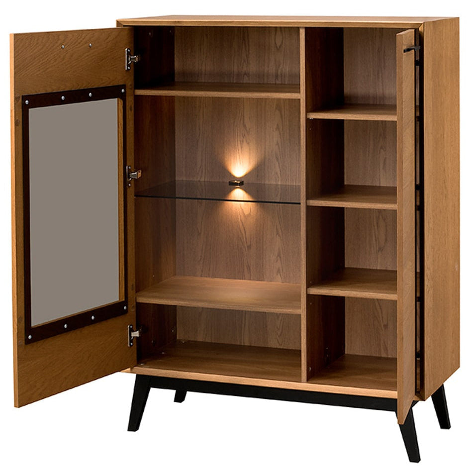 Vitrine en chêne miel LAZURE 15, 95×42×125 cm | VESKOR