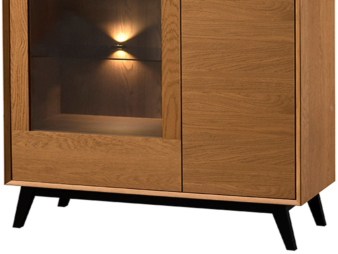 Vitrine en chêne miel LAZURE 15, 95×42×125 cm | VESKOR