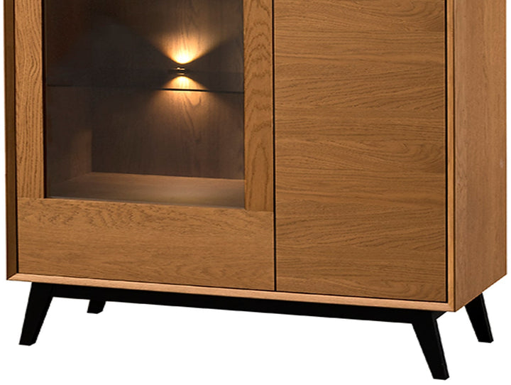 Vitrine en chêne miel LAZURE 15, 95×42×125 cm | VESKOR