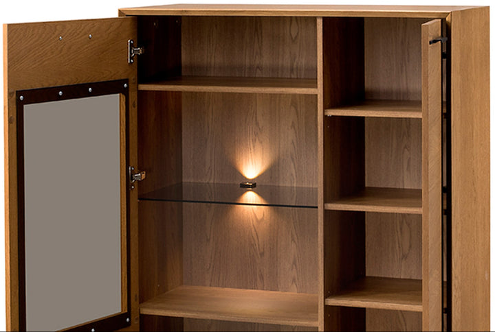 Vitrine en chêne miel LAZURE 15, 95×42×125 cm | VESKOR