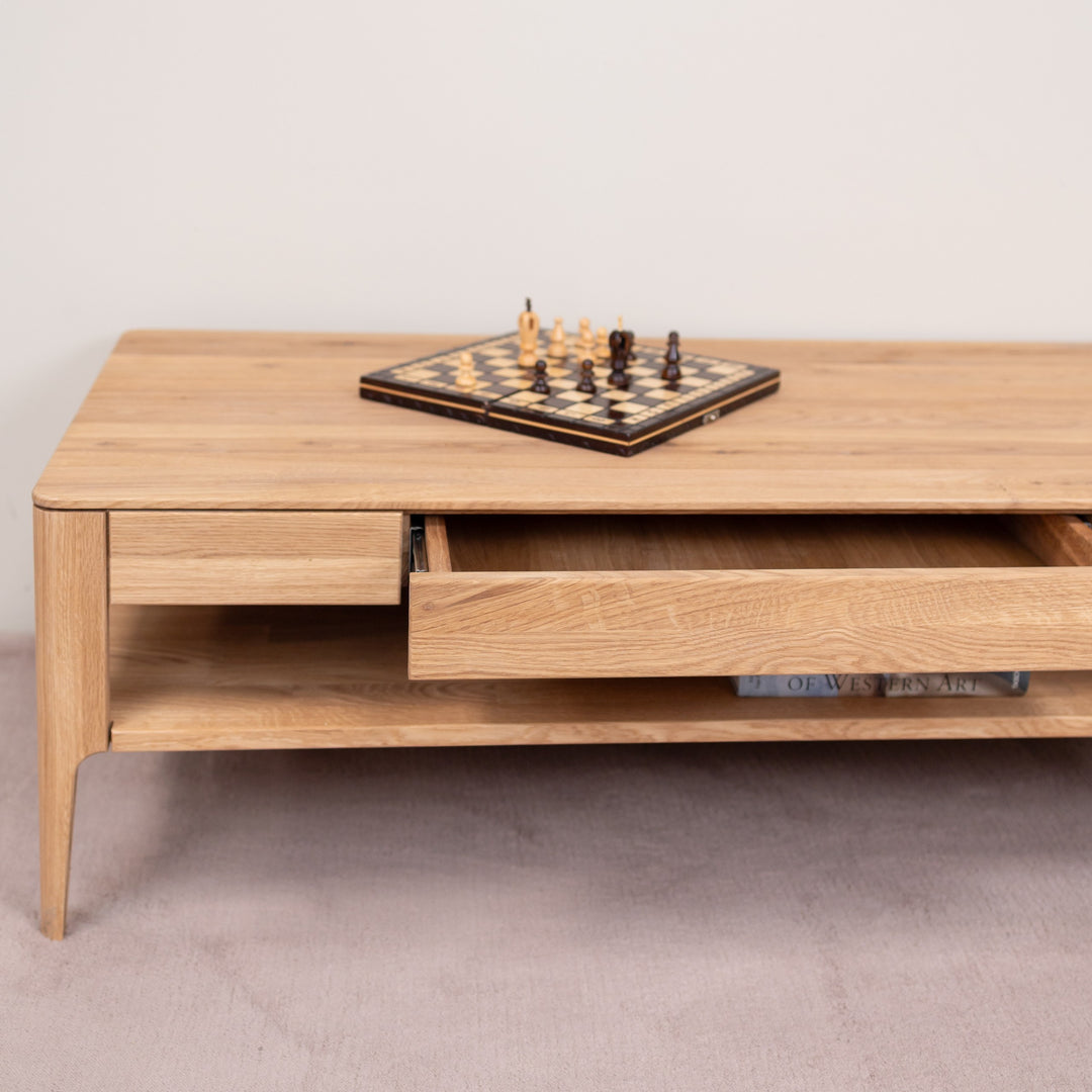 Table basse en chêne massif Narvik, 120х60х40 cm. | VESKOR