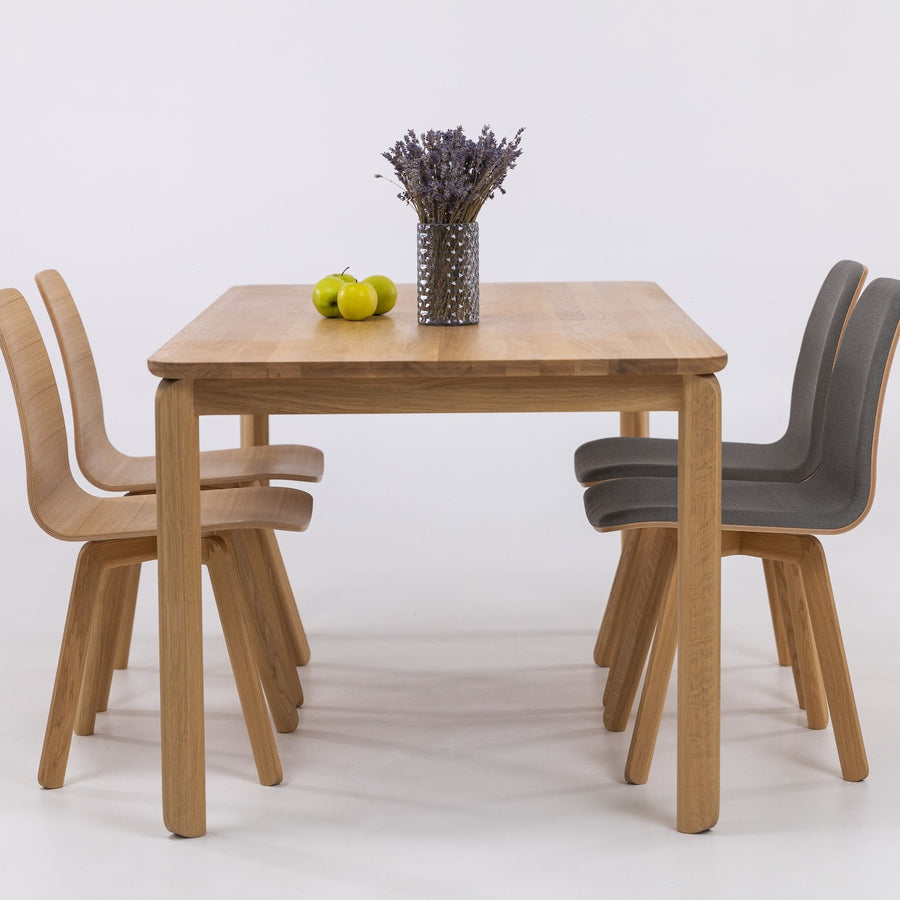 Table de salle à manger fixe en bois massif GOLF | KARPIS