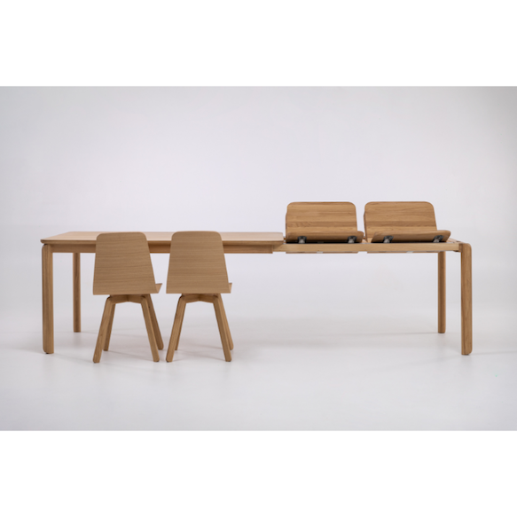 Table de salle à manger à rallonge en bois massif GOLF | KARPIS