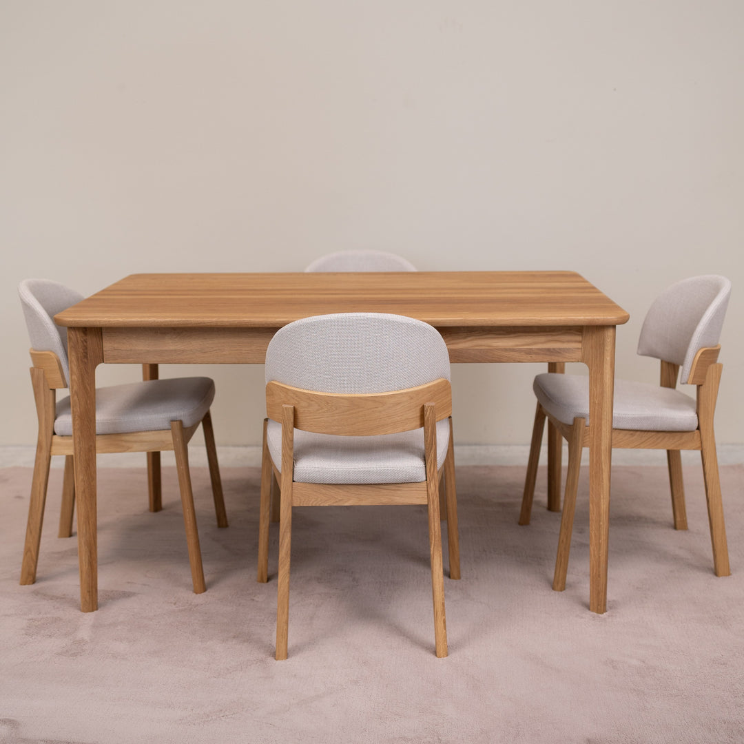 Table de salle à manger à rallonge en chêne massif ASTRID | VESKOR