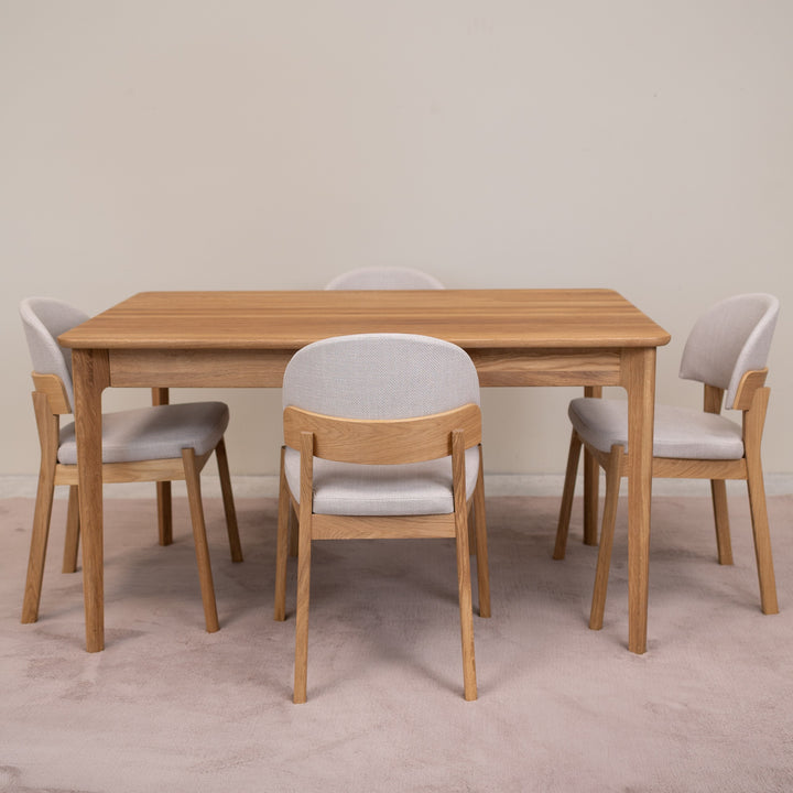 Table de salle à manger à rallonge en chêne massif ASTRID | VESKOR