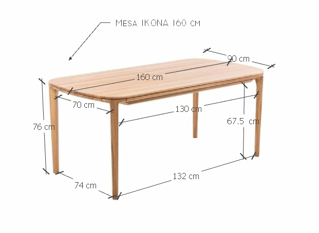 VESKOR Table à manger IKONA Meubles modernes nordiques