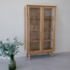 Vitrine d'angle en bois