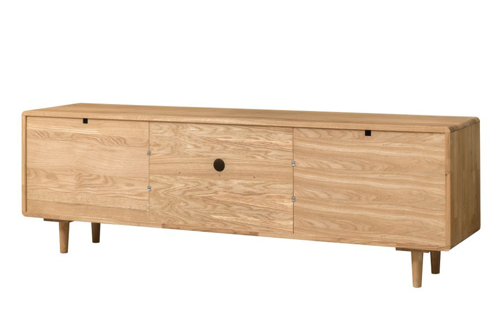 VESKOR Amandi Meuble TV en bois massif chêne moderne meubles nordiques 