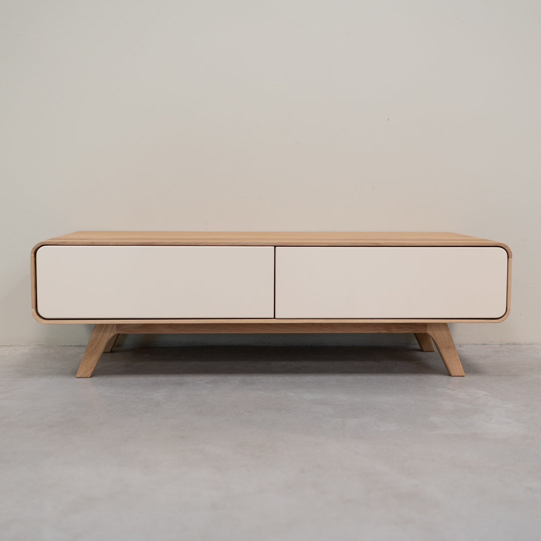 Meuble TV en bois massif OSLO 1, 120x45x36,5 cm. | VESKOR