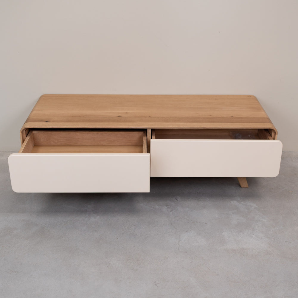 Meuble TV en bois massif OSLO 1, 120x45x36,5 cm. | VESKOR