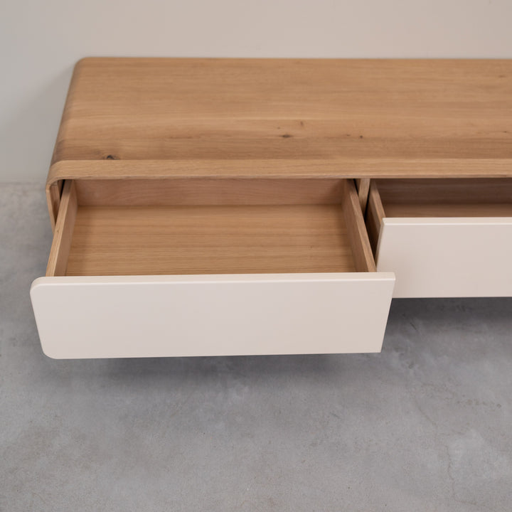 Meuble TV en bois massif OSLO 1, 120x45x36,5 cm. | VESKOR