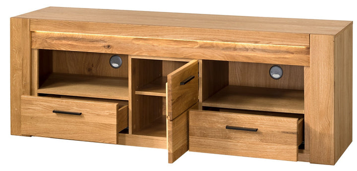 Meuble TV en chêne VELVET 25, 161x42x58 cm. | VESKOR