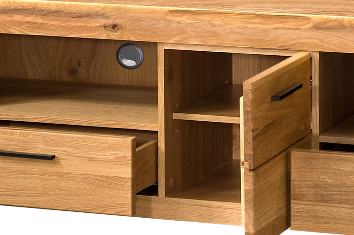 Meuble TV en chêne VELVET 25, 161x42x58 cm. | VESKOR