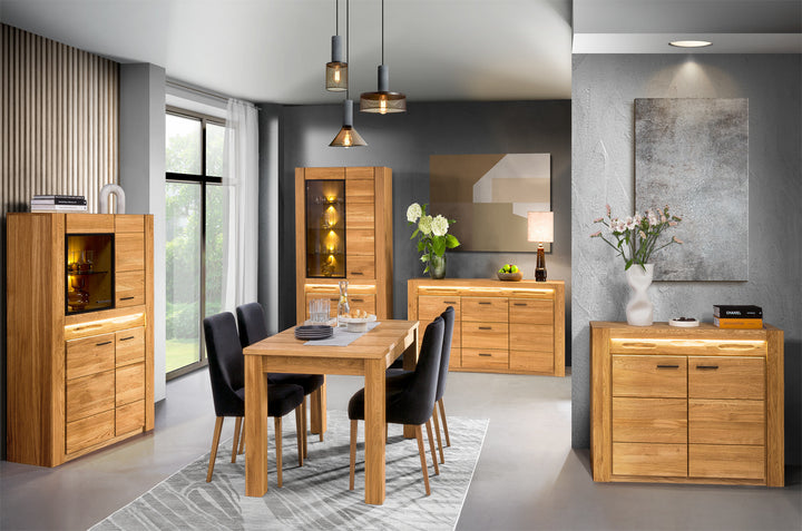 VELVET 15 vitrine en chêne, 110x42x150 cm | VESKOR