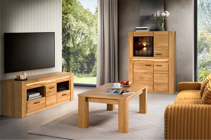 VELVET 15 vitrine en chêne, 110x42x150 cm | VESKOR