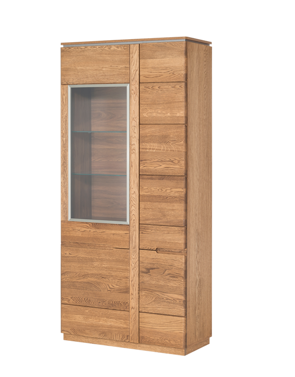 VESKOR Meuble en bois de chêne du Monténégro, vitrine, buffet, commode, table de salle à manger, table basse, moderne, élégant, design nordique